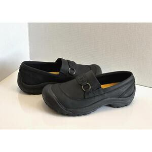 Keen Kaci III Shoes Womens 10.5 Black Leather Clogs Slip On Low Comfort Sneakers